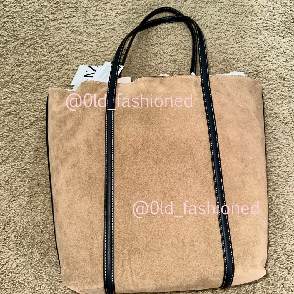 Zara suede tote